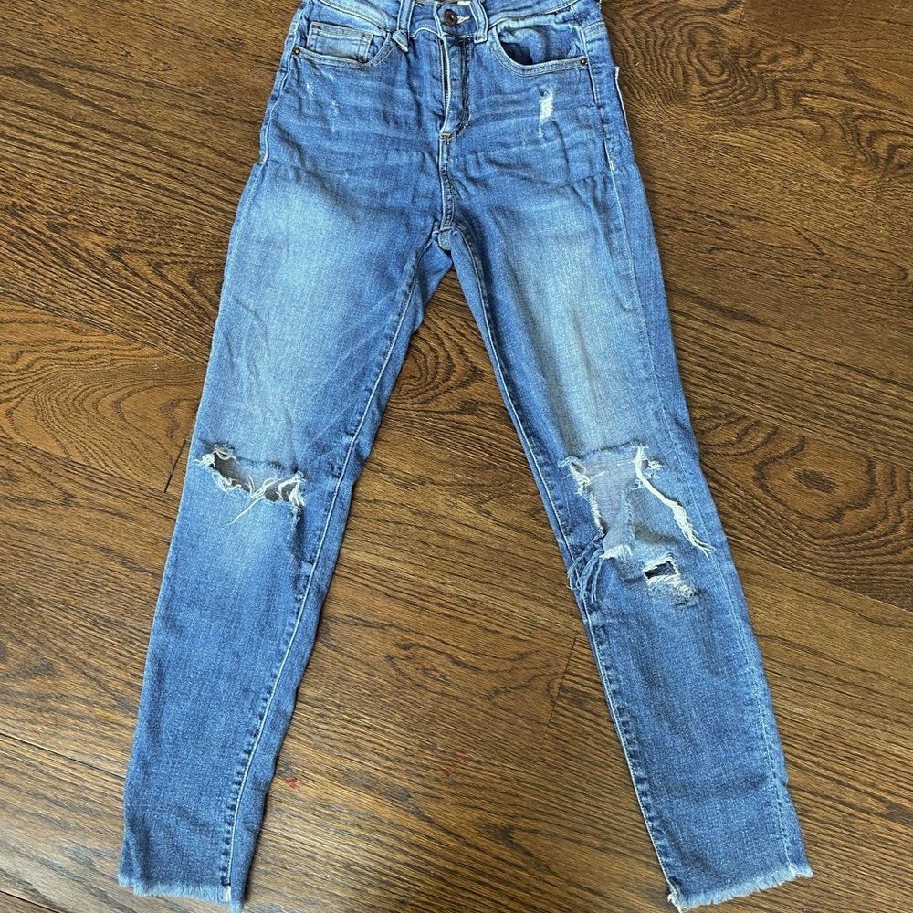 Pookie Loves Sebastian ripped high rise jeans
